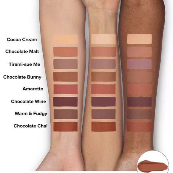 TOO FACED Melted Chocolate Liquid Matte Eye Shadow Amaretto Neutral Rosy Brown - Picture 6 of 11